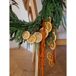 Wieniec zimowy świąteczny Amarantus i Pomarańcze 55 cm